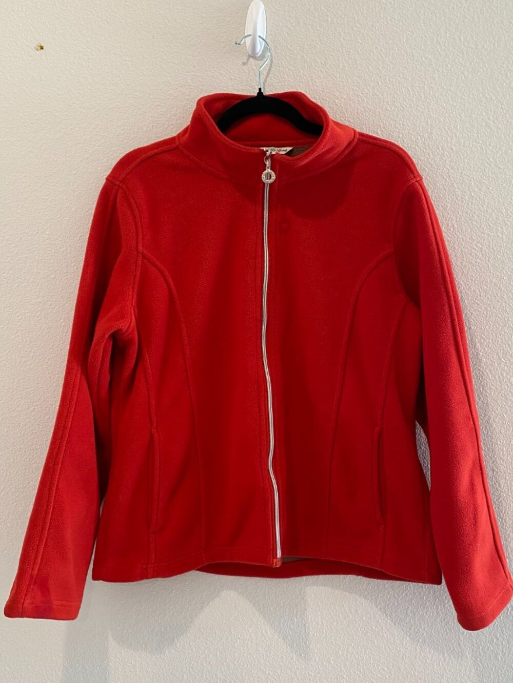 Cambridge Dry Goods Full Zip Fleece Shacket Jacket Cherry Red Women's XL